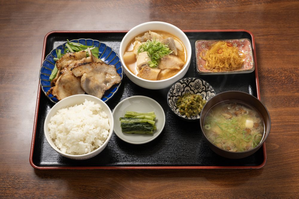 まんぷく魚沼定食　ふきのとう　ふきのとうまんぷく定食