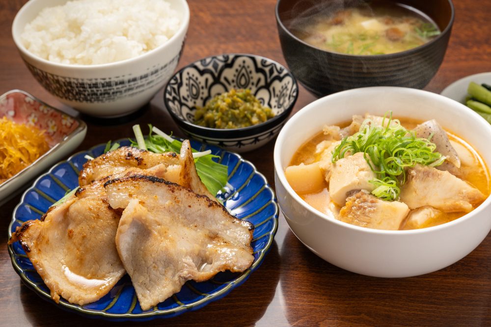 まんぷく魚沼定食　ふきのとう　ふきのとうまんぷく定食